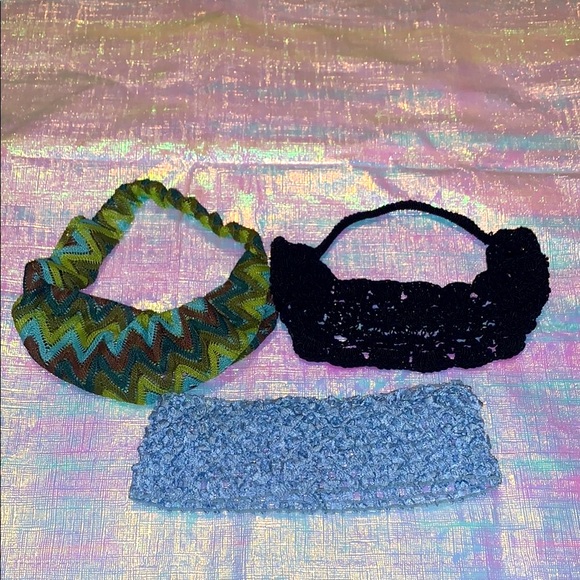 Stylish Women's Headbands Set - Black, Gray, Green Multicolor - Picture 1 of 4